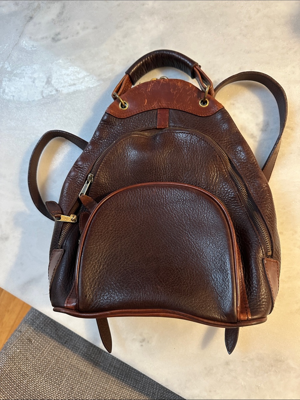 Brown Leather Backpack - Versatile Everyday Carry